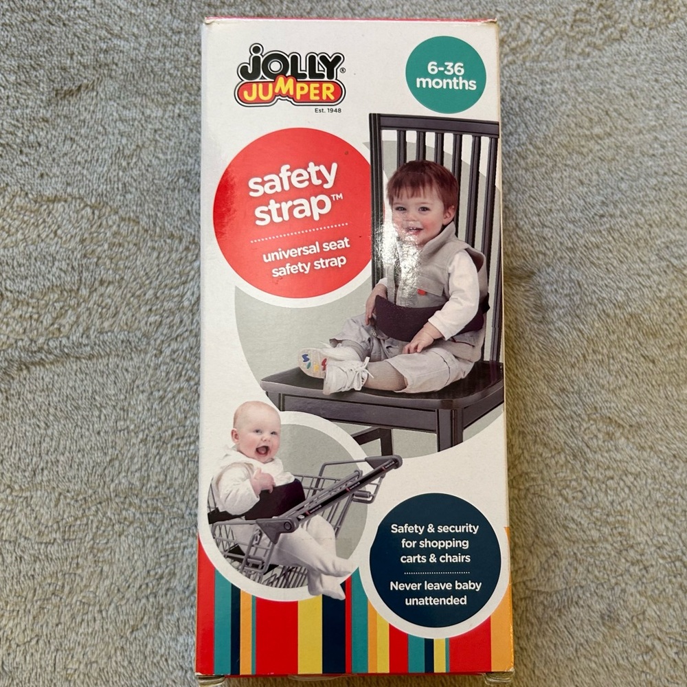 Jolly Jumper safety strap toddler chair shopping cart NIB